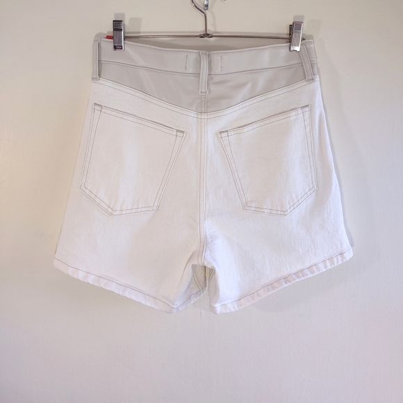 Abercrombie Fitch Faux Leather & Denim High Waist Shorts  Size 28 Urban Boho - Picture 6 of 9